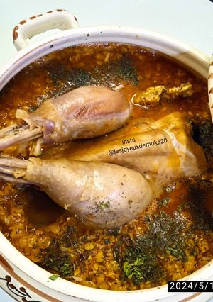 Une photo de Lentilles corail aux poulet fermier 🐓