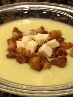 Una foto de Crema de calabacín