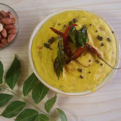 Peanut besan kadhi A picture of Peanut besan kadhi.