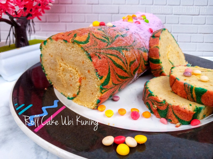 Yuk intip, Bagaimana cara bikin Roll Cake Ubi Kuning Panggang dijamin enak