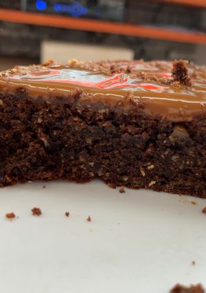 Una foto de Brownie de avena