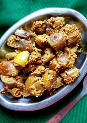 A picture of Spicy Brinjal Masala.