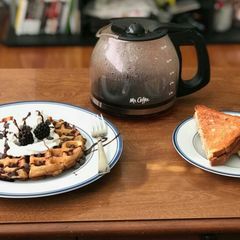 A picture of Chocolate waffles.