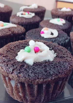عکسی از دستور کاپ کیک شکلاتی 🧁😋