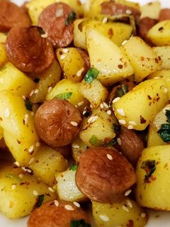 Foto resep Kentang sosis goreng pedas