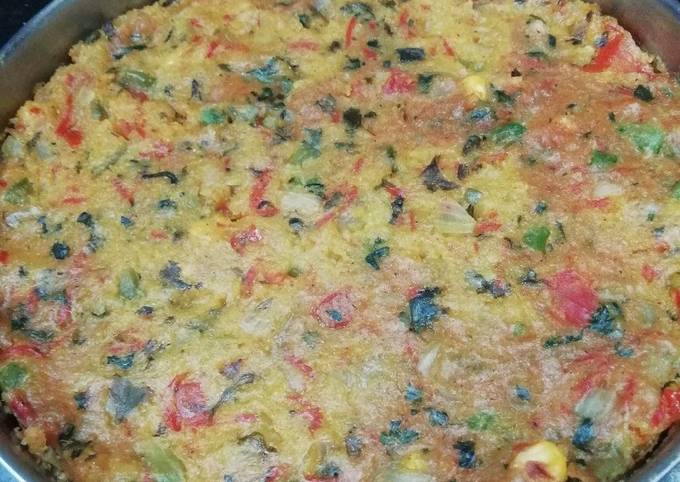 Steps to Prepare Super Quick Homemade Poha Corn Salted Cake