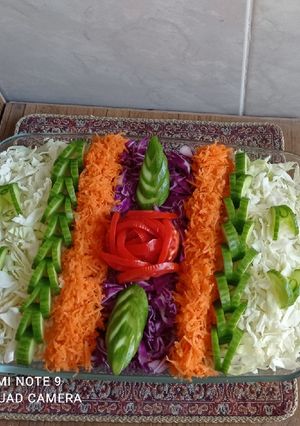 عکسی از دستور تزیین سالاد