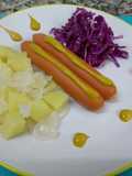 Salchichas de Viena con guarniciones alemanas