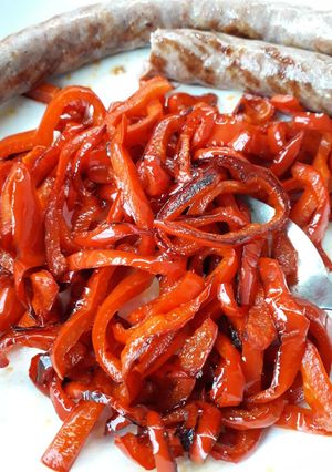 Une photo de Poivrons à la plancha