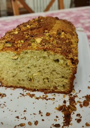 Une photo de Cake aux pistaches et mascarpone