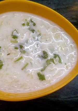 A picture of Lauki Mint Raitha.