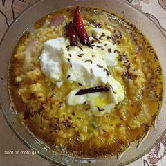A picture of Dalia curd khichdi.