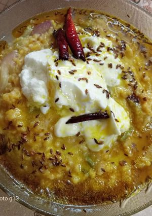 A picture of Dalia curd khichdi.