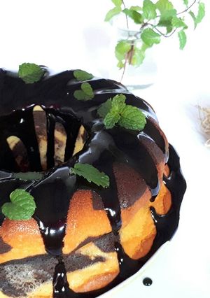 Foto resep Lemonade Marmer Cake with Chocolate Drip #beranibaking