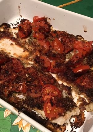 Une photo de Filets de dorade croustillants (tomates,herbes du maquis et chapelure de légumes)