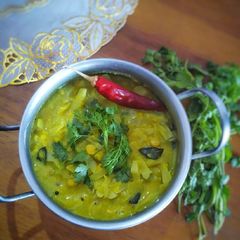 A picture of Cabbage chana dal curry.