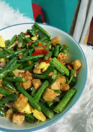 Foto resep Tumis kacang panjang with baby corn simple