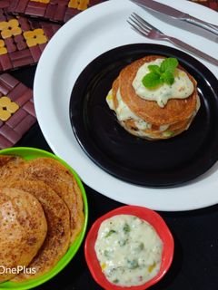 ટોમેટો પેન કેક વીથ અલ્ફ્રેડો સોસ રેસીપી મુખ્ય ફોટો