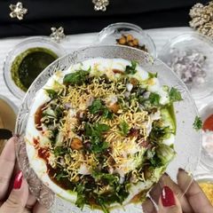 A picture of Chickpea Stuffed Aloo tikki.