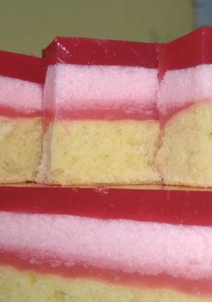 Foto resep Cake Lapis Puding Busa