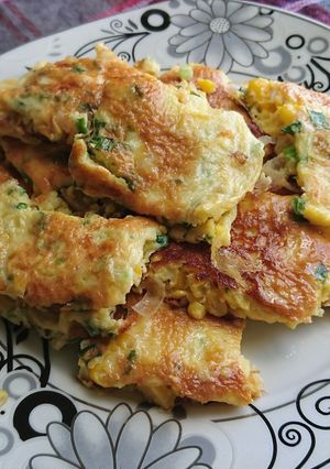 Hình của món Trứng đúc ngô ngọt phô mai.