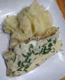 Lenguado en ciboulette gratinado con puré crema