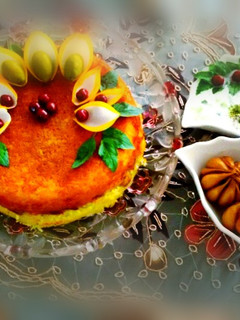 عکسی از دستور ته چین مرغ بدون ماست و تخم مرغ
