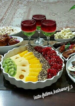 عکسی از دستور میز یلدا