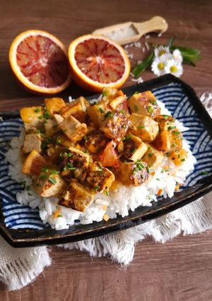 Une photo de Tofu & Orange Sanguine !!