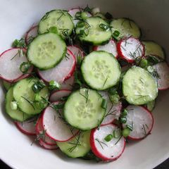 A picture of Ukrainian Cucumber & Radish Salad.