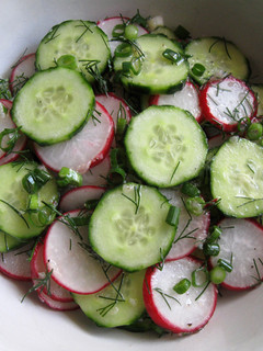 A picture of Ukrainian Cucumber & Radish Salad.