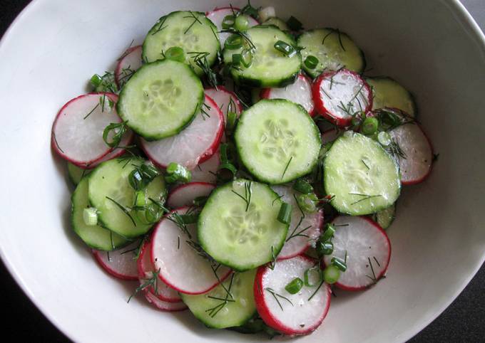 Ukrainian Cucumber & Radish Salad