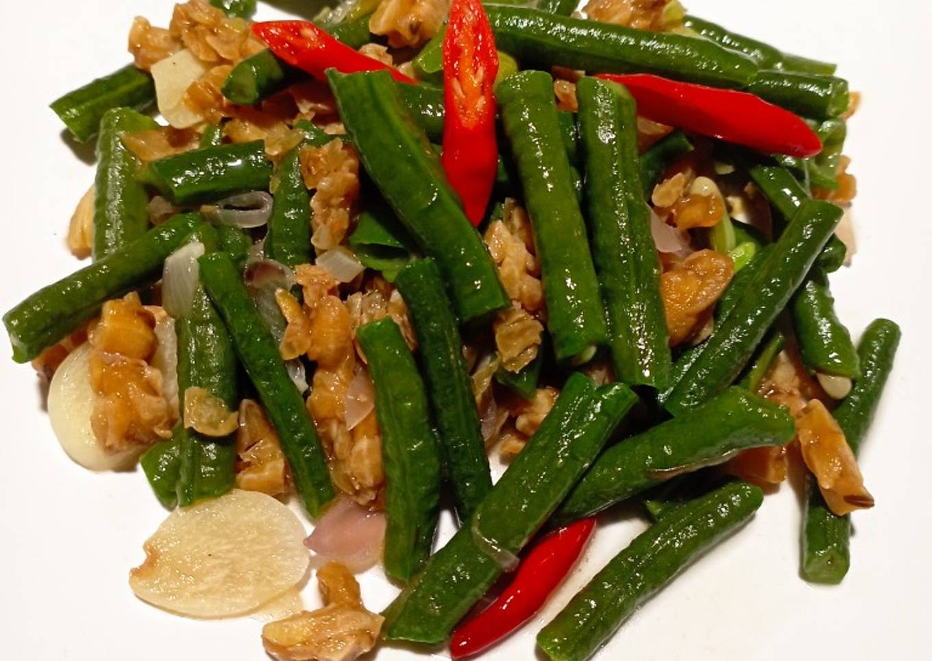Oseng Tempe Kacang panjang