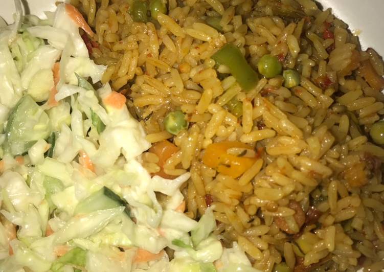 How to Make Speedy Fried Rice &amp; coleslaw