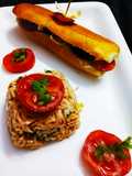 Spaghetti With Vegetables and Beetroot Patties Subway Sandwich