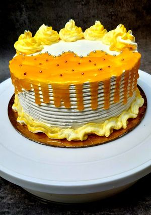 A picture of Mango cake.