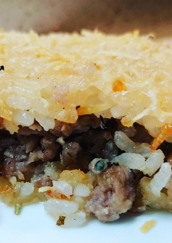 Una foto de Pastel de arroz con relleno de conejo