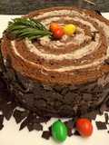 Yule log cake