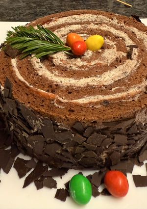 Foto resep Yule log cake