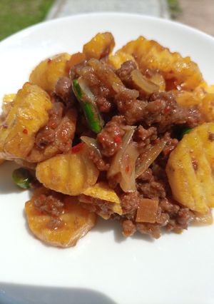 A picture of Potato stir fry.
