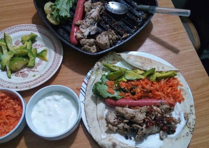 Chicken and Vegetable wrap Recipe