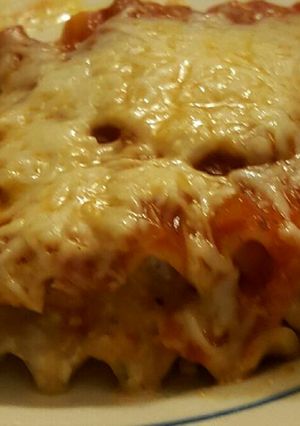 A picture of Taisen's lasagna roll ups.