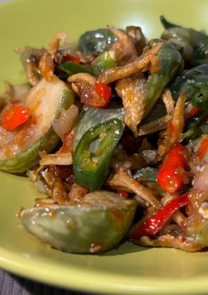 Foto resep Tumis terong ijo teri