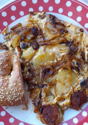 A picture of Leftover frittata.