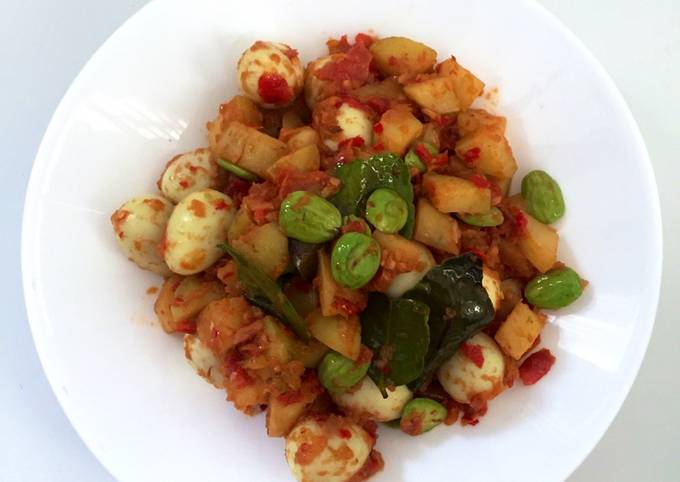 Ternyata ini loh! Resep enak membuat Balado Kentang Telur Puyuh  enak