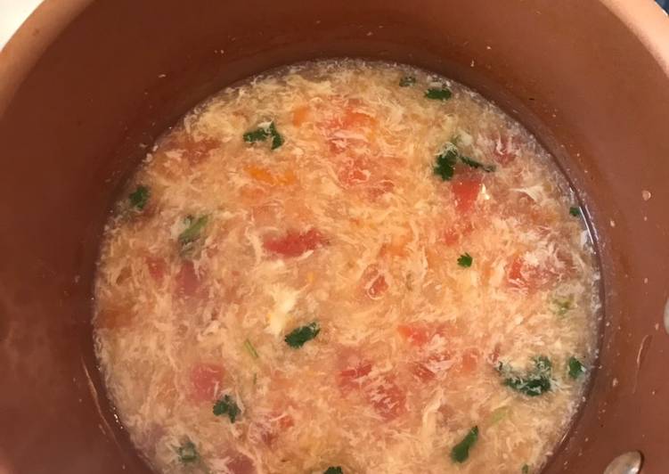 Steps to Make Homemade Tomato Eggdrop Soup