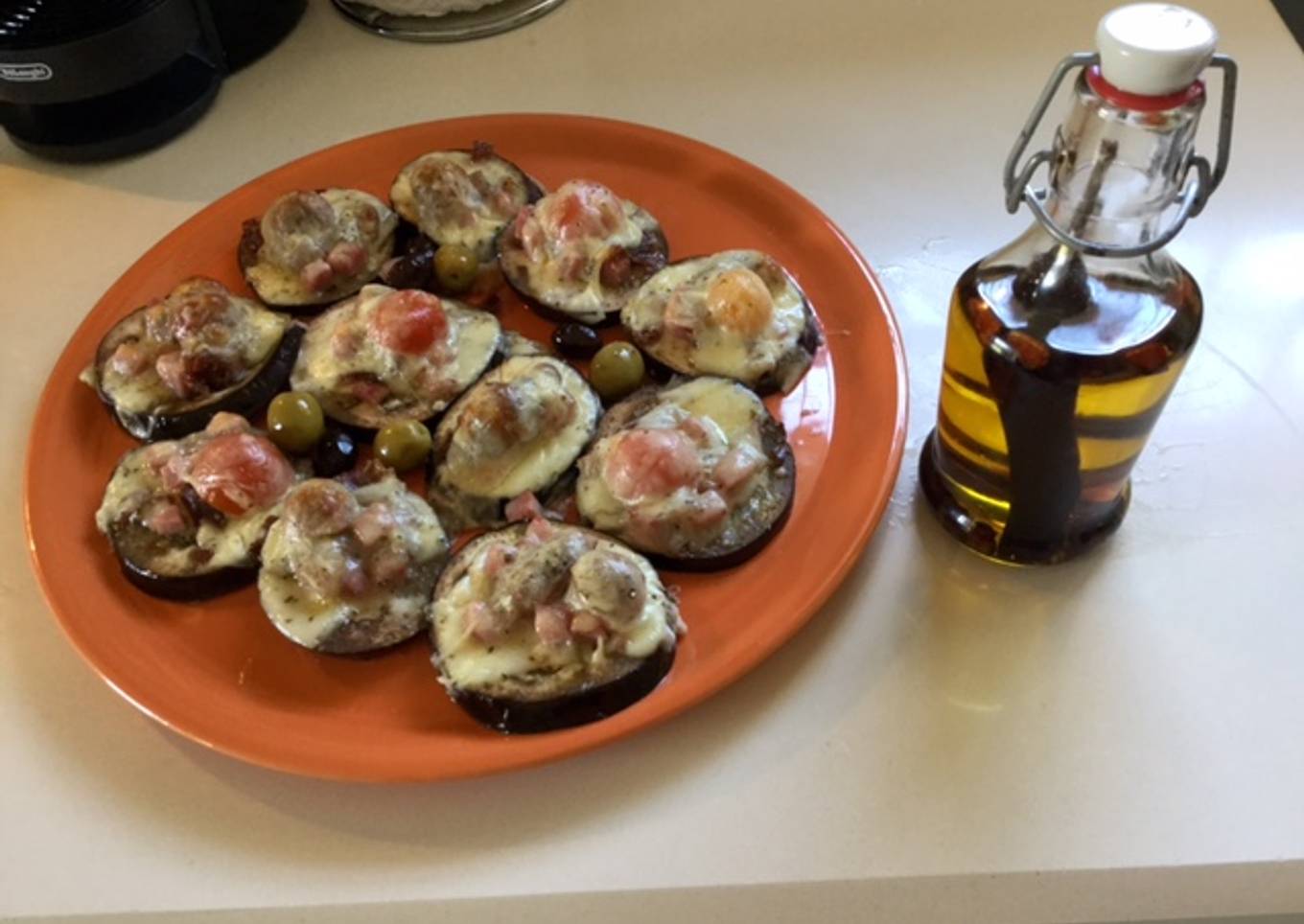 Mini pizzas de berenjena