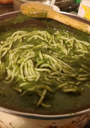 Spenótos tészta recept fotója