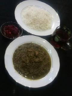 عکسی از دستور خورش گردو اسفناج