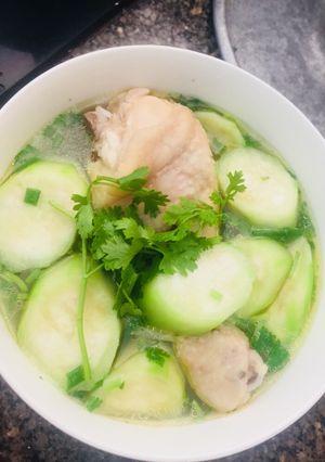 Hình của món Canh mướp thịt gà.